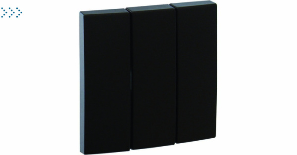 Клавиша выключателя тройная, черный (90661 TPM)